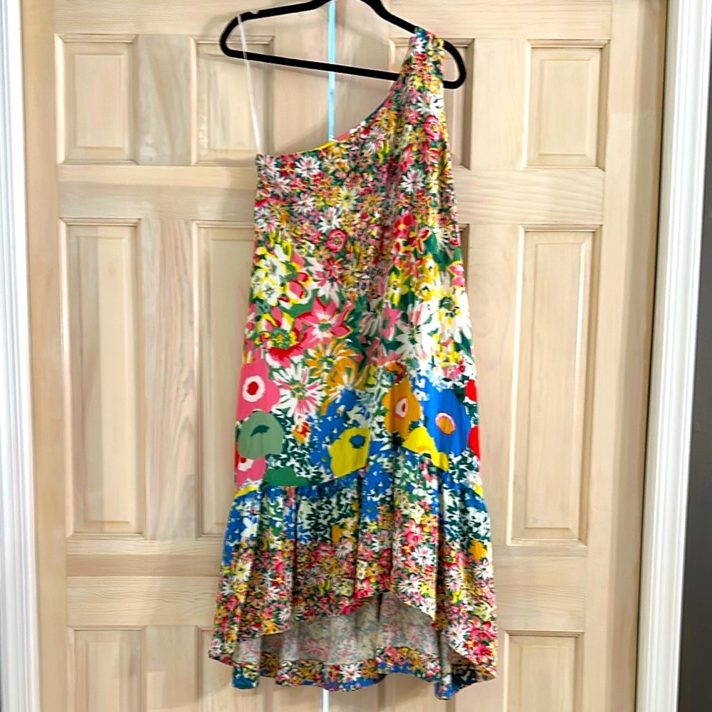 Floral One-Shoulder Dress from Sarah Campbell exclusively for Anthropologie